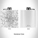 Rendered View of Boone North Carolina Map Engraving on 6oz Stainless Steel Flask in White