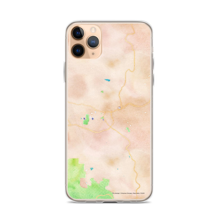 Custom iPhone 11 Pro Max Boone North Carolina Map Phone Case in Watercolor