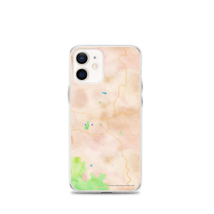 Custom iPhone 12 mini Boone North Carolina Map Phone Case in Watercolor