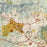 Boone North Carolina Map Print in Woodblock Style Zoomed In Close Up Showing Details