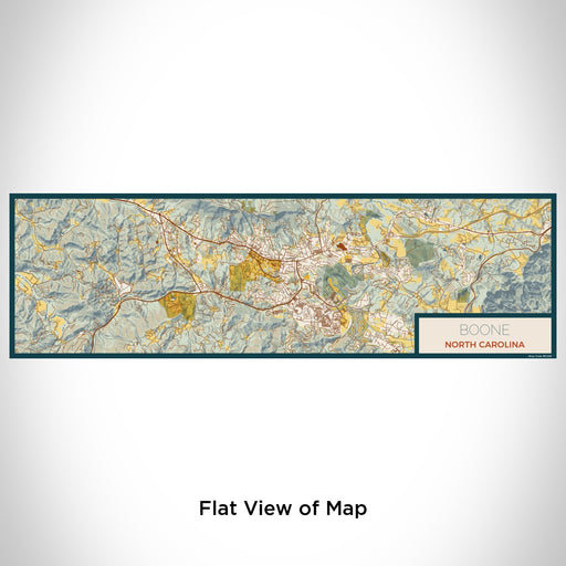 Flat View of Map Custom Boone North Carolina Map Enamel Mug in Woodblock