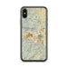 Custom iPhone X/XS Boone North Carolina Map Phone Case in Woodblock