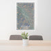 24x36 Boonville California Map Print Portrait Orientation in Afternoon Style Behind 2 Chairs Table and Potted Plant