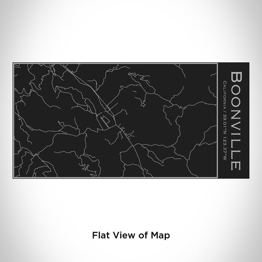 Rendered View of Boonville California Map Engraving on 17oz Stainless Steel Insulated Cola Bottle in Black
