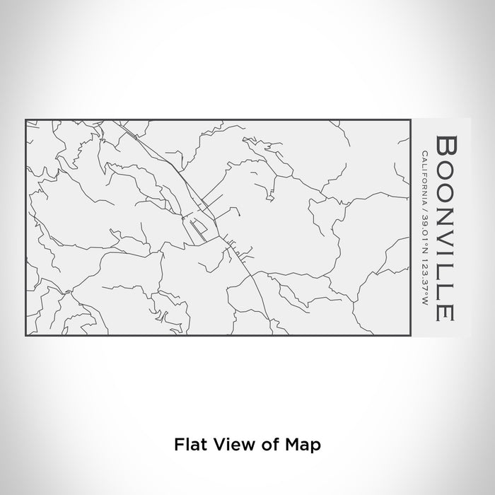 Rendered View of Boonville California Map Engraving on 17oz Stainless Steel Insulated Cola Bottle in White