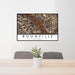 24x36 Boonville California Map Print Landscape Orientation in Ember Style Behind 2 Chairs Table and Potted Plant