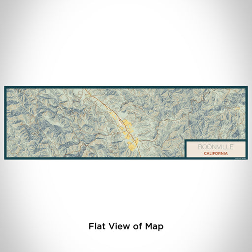 Flat View of Map Custom Boonville California Map Enamel Mug in Woodblock