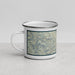 Left View Custom Boonville California Map Enamel Mug in Woodblock
