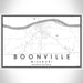 Boonville Missouri Map Print Landscape Orientation in Classic Style With Shaded Background