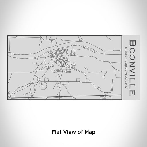 Rendered View of Boonville Missouri Map Engraving on 17oz Stainless Steel Insulated Cola Bottle