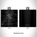 Rendered View of Boonville Missouri Map Engraving on 6oz Stainless Steel Flask in Black