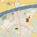 Boonville Missouri Map Print in Woodblock Style Zoomed In Close Up Showing Details