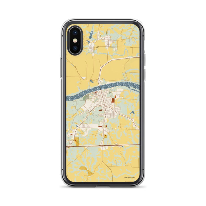 Custom Boonville Missouri Map Phone Case in Woodblock