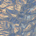 Borah Peak Idaho Map Print in Afternoon Style Zoomed In Close Up Showing Details