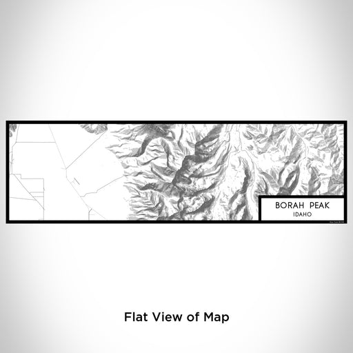 Flat View of Map Custom Borah Peak Idaho Map Enamel Mug in Classic