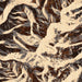 Borah Peak Idaho Map Print in Ember Style Zoomed In Close Up Showing Details