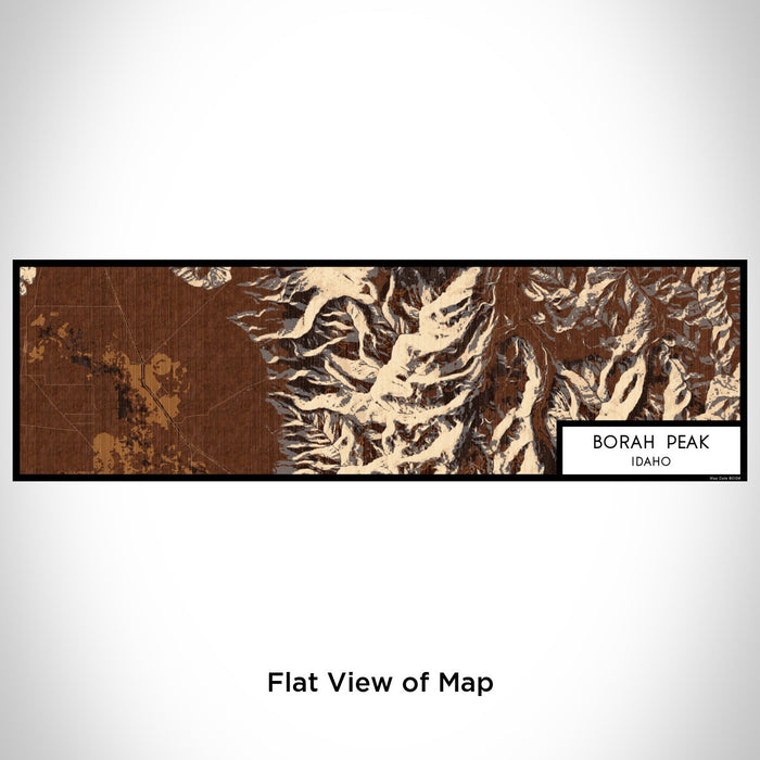 Flat View of Map Custom Borah Peak Idaho Map Enamel Mug in Ember