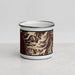 Front View Custom Borah Peak Idaho Map Enamel Mug in Ember