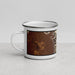 Left View Custom Borah Peak Idaho Map Enamel Mug in Ember