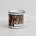 Right View Custom Borah Peak Idaho Map Enamel Mug in Ember