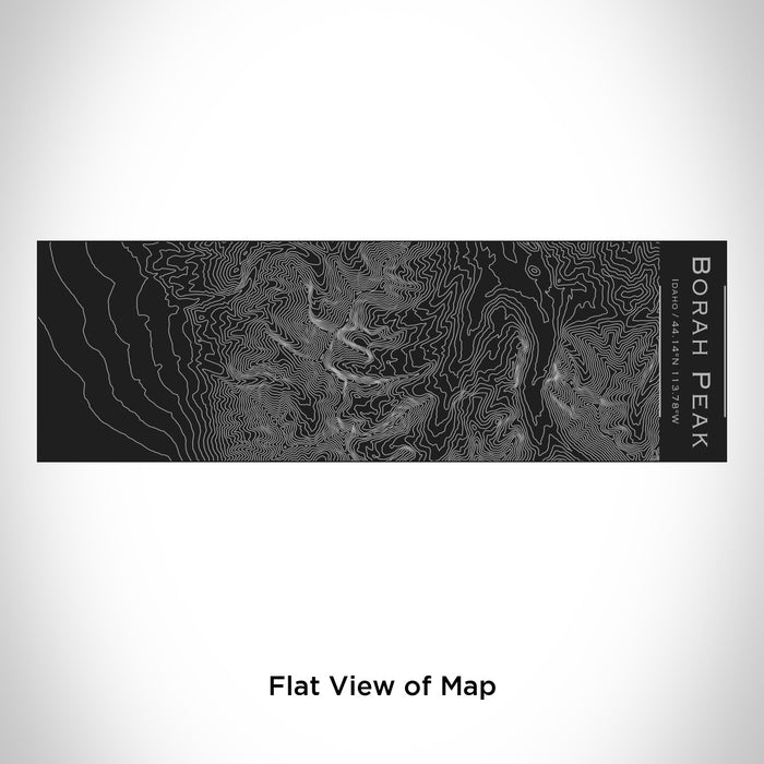 Rendered View of Borah Peak Idaho Map Engraving on 10oz Stainless Steel Insulated Cup with Sliding Lid in Black