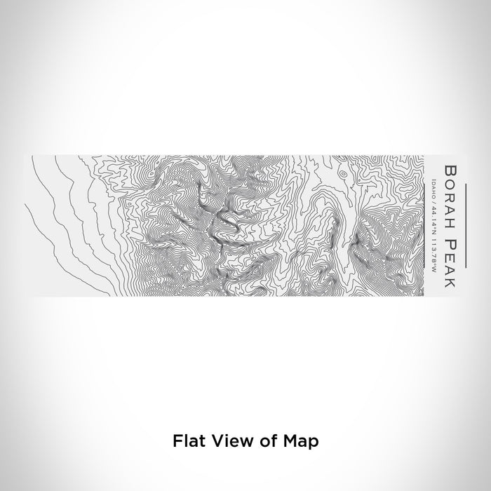 Rendered View of Borah Peak Idaho Map Engraving on 10oz Stainless Steel Insulated Cup with Sliding Lid in White