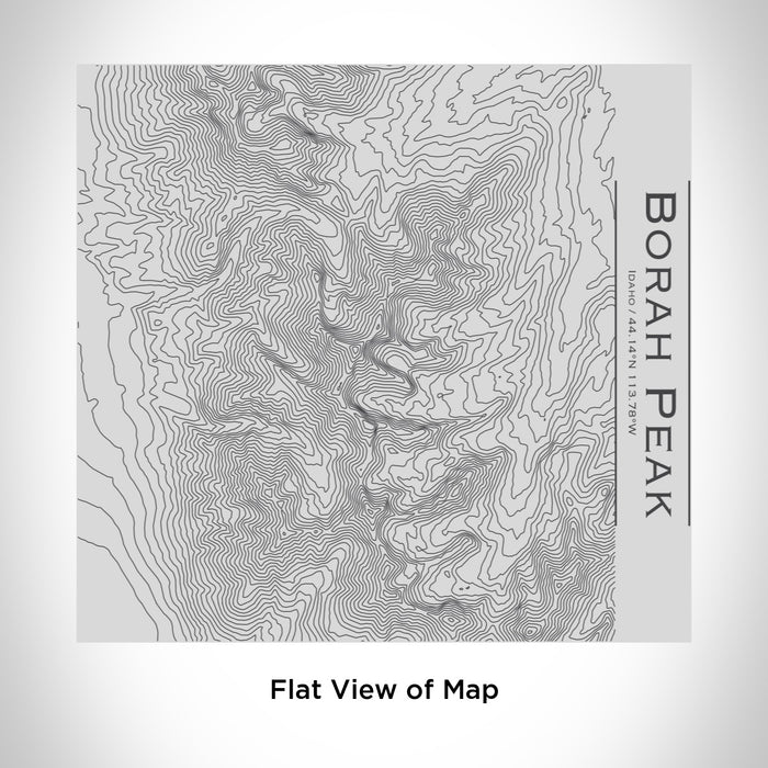 Rendered View of Borah Peak Idaho Map Engraving on 17oz Stainless Steel Insulated Tumbler