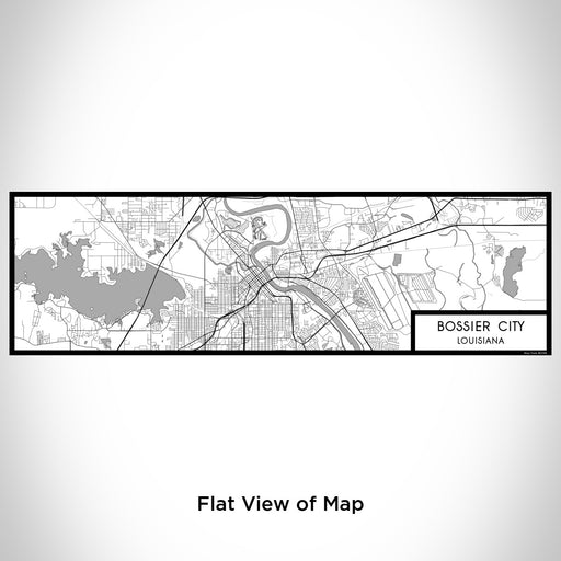 Flat View of Map Custom Bossier City Louisiana Map Enamel Mug in Classic
