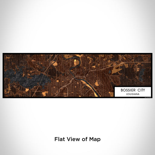 Flat View of Map Custom Bossier City Louisiana Map Enamel Mug in Ember