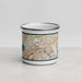 Front View Custom Bossier City Louisiana Map Enamel Mug in Woodblock