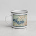 Left View Custom Bossier City Louisiana Map Enamel Mug in Woodblock