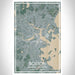 Boston Massachusetts Map Print Portrait Orientation in Afternoon Style With Shaded Background