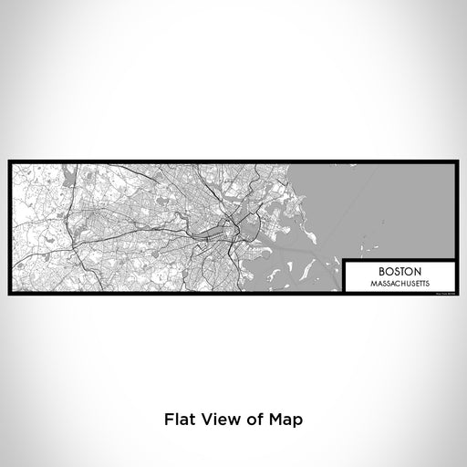 Flat View of Map Custom Boston Massachusetts Map Enamel Mug in Classic