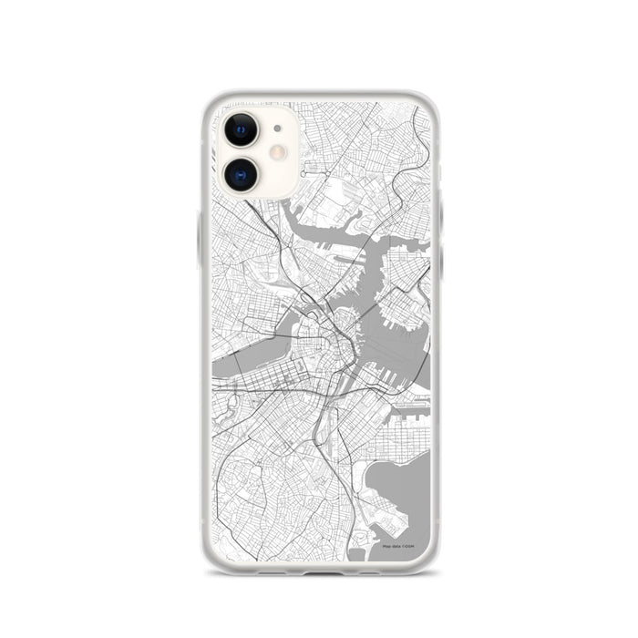 Custom Boston Massachusetts Map Phone Case in Classic