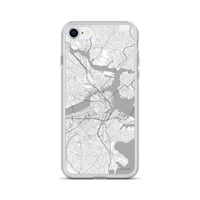 Custom Boston Massachusetts Map iPhone SE Phone Case in Classic