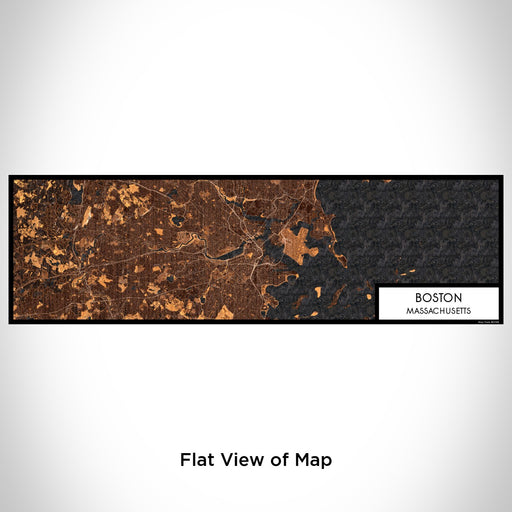 Flat View of Map Custom Boston Massachusetts Map Enamel Mug in Ember