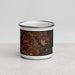 Front View Custom Boston Massachusetts Map Enamel Mug in Ember
