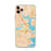 Custom Boston Massachusetts Map Phone Case in Watercolor