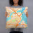 Person holding 18x18 Custom Boston Massachusetts Map Throw Pillow in Watercolor