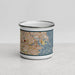 Front View Custom Boston Massachusetts Map Enamel Mug in Woodblock