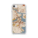 Custom Boston Massachusetts Map iPhone SE Phone Case in Woodblock