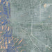 Boulder Colorado Map Print in Afternoon Style Zoomed In Close Up Showing Details