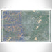 Boulder Colorado Map Print Landscape Orientation in Afternoon Style With Shaded Background