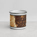 Front View Custom Boulder Colorado Map Enamel Mug in Ember