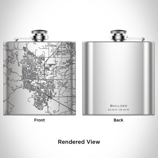 Rendered View of Boulder Colorado Map Engraving on undefined