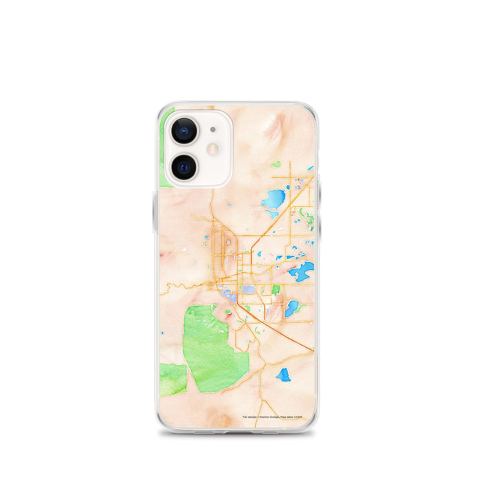 Custom Boulder Colorado Map iPhone 12 mini Phone Case in Watercolor