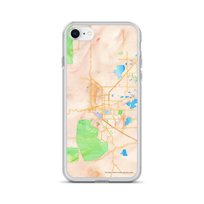Custom Boulder Colorado Map iPhone SE Phone Case in Watercolor