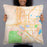 Person holding 22x22 Custom Boulder Colorado Map Throw Pillow in Watercolor