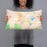 Person holding 20x12 Custom Boulder Colorado Map Throw Pillow in Watercolor
