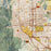 Boulder Colorado Map Print in Woodblock Style Zoomed In Close Up Showing Details